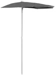 vidaXL Halb-Sonnenschirm mit Mast 180x90 cm Anthrazit