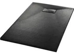 vidaXL Duschwanne SMC Schwarz 100&times;80 cm