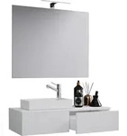 VCM Badm&ouml;bel Waschtisch Gudas Wei&szlig; H. 70 x 85 x T. 35 cm