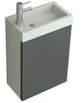 Bad-Set WC-Set Waschtisch Unterschrank Waschbecken SMC grau Badm&ouml;bel Badausstattung