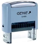 Genie S-402, Selbstf&auml;rbestempel, Benutzerdefinierter Stempel, 47 x 18 mm, Blau, 75