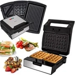 Syntrox Germany MM-1400W Gusto 3 in 1 Sandwich Waffel Grill