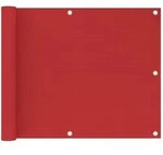 vidaXL Balkonschirm Rot 75x600 cm HDPE Modell Ombre City