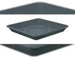 Geli Pflanzen Untersetzer-Blumentopf Kunststoff eckig anthrazit H 3.5 x B 25 x...