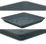 Geli Pflanzen Untersetzer-Blumentopf Kunststoff eckig anthrazit H 7 x B 50 x L...