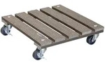 WAGNER Pflanzenroller WPC 29 x 29 x 7,5 cm, f&uuml;r au&szlig;en&innen, taupe, wetterfest,