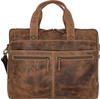 Greenburry Businesstasche Vintage Leder Officebag Aktentasche Briefcase braun 43x34cm