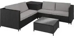 tectake Rattan Lounge Siena Schwarz/Grau