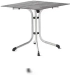 Sieger 5130-21 Klapptisch Polytec&reg; 80 x 80 cm, graphit, Beton hell