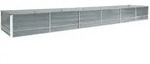 vidaXL Garten-Hochbeet Verzinkter Stahl 480x80x45 cm Grau