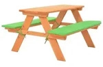 vidaXL Kinder-Picknicktisch mit B&auml;nken 89x79x50 cm Massivholz Tanne : Farbe - Braun