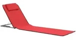 vidaXL Klappbare Strandmatte 2 Stk. Stahl und Stoff Rot