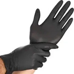 HYGOSTAR Nitrilhandschuhe puderfrei 100 St&uuml;ck Safe Light Schwarz L 24 cm