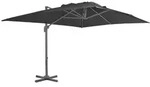 vidaXL Ampelschirm mit Aluminium-Mast 400x300 cm Anthrazit