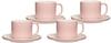Ritzenhoff & Breker JASPER Kaffeetasse mit Untertasse 240 ml 4er Set rosa