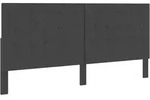 vidaXL Kopfteil Getuftet Dunkelgrau Stoff 200 x 200 cm