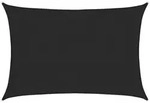 vidaXL Sonnensegel 160 g/m2 Schwarz 3x4,5 m HDPE