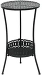 vidaXL Bistrotisch Schwarz 40x70cm Metall