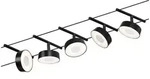Paulmann CorDuo LED Seilsystem Circle Basisset 5x180lm 5x5W 3000K 230/12V Schwarz