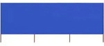 vidaXL 3-teiliges Windschutzgewebe 400 x 80 cm Azurblau