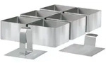STONELINE&reg; Dessertringe und Speiseringe, 8-teilig, Edelstahl, 6 Ringe, 1 Heber, 1