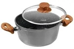 STONELINE&reg; Back to Nature Kochtopf 20 cm, mit Glasdeckel, Made in Germany, Induktion