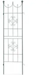 Relaxdays Rankgitter 2er Set, Metall, 180 x 50 cm, Rankhilfe Garten, Vintage,