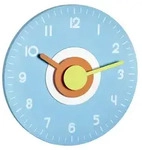 TFA-Dostmann 60.3015.06 Wanduhr Quarzwanduhr Kreis Blau