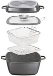 STONELINE&reg; Multi-Eckpfanne 28 x 28 cm, mit Dampf- und Frittierfunktion, Induktion