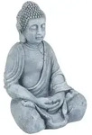 Relaxdays XL Buddha Figur sitzend, 50 cm hoch, Feng Shui, Outdoor, Garten Dekofigur,