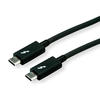 Roline USB-Kabel ThunderboltTM 3 ThunderboltTM (USB-C®) Stecker 2.00 m Schwarz