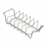 Relaxdays Rippchenhalter 2in1, Bratenkorb zum Grillen, BBQ, Rib Holder,