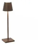 Zafferano Poldina Pro Micro Corten LED-Tischleuchte, wiederaufladbar und dimmbar mit