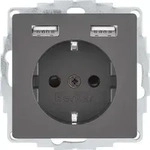 Berker Steckdose SCHUKO/USB 48036086
