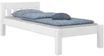 Erst-Holz Futonbett Einzelbett 100x200 Massivholzbett Kiefer wei&szlig; Bettrahmen...