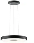 Paulmann LED Pendelleuchte 3-Step-Dim Puric Pane 2700K 1100lm 22W Schwarz#Grau
