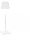 Zafferano Poldina Pro Micro White wiederaufladbare und dimmbare LED-Tischleuchte mit