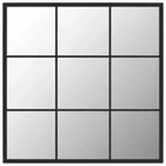 vidaXL Wandspiegel Schwarz 60x60 cm Metall