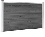 Zaunelement WPC | vidaXL : Farbe - Schwarz, Gr&ouml;&szlig;e - 180x105 cm
