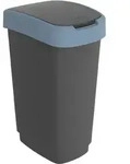 Rotho Twist Abfallbeh&auml;lter aus recyceltem Kunststoff, 50 Liter, blau