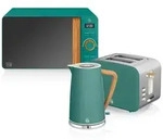 SWAN STRP1060GRENEU Set Fr&uuml;hst&uuml;ck Wasserkocher Breitschlitz-Toaster...