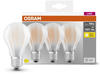 OSRAM LED BASE CLASSIC A 100 BOX Warmweiß Filament Matt E27 Glühlampe 3er Pack,