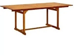vidaXL Garten-Esstisch (150-200)x100x75 cm Massivholz Akazie