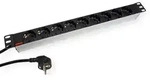 ROLINE 19-Zoll-Steckdosenleiste 9fach, silberfarben, 2 m
