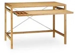 Relaxdays Computertisch Holz, Tastaturauszug, B&uuml;rotisch ausziehbar, Schreibtisch