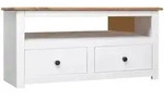 vidaXL TV-Eckschrank Wei&szlig; 93 x 49 x 49 cm Massivholz Panama-Kiefer