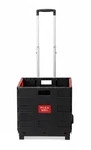Relaxdays Einkaufstrolley klappbar, Teleskop-Griff, 2 Gummi Rollen, bis 35 kg,
