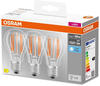 OSRAM LED BASE CLASSIC A 100 BOX Kaltweiß Filament Klar E27 Glühlampe 3er Pack,