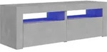 vidaXL TV-Schrank mit LED-Beleuchtung Betongrau 120x35x40 cm