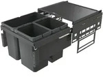 NABER GmbH NABER Cox&reg; Base 360 S/500-3 Abfallsystem Vollauszug, Anthrazit, 2x10 & 16